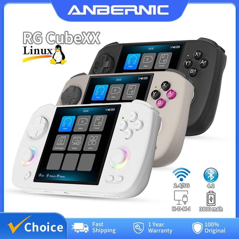 Gaming Console Chinese - ANBERNIC RG Cubexx rétro Console de