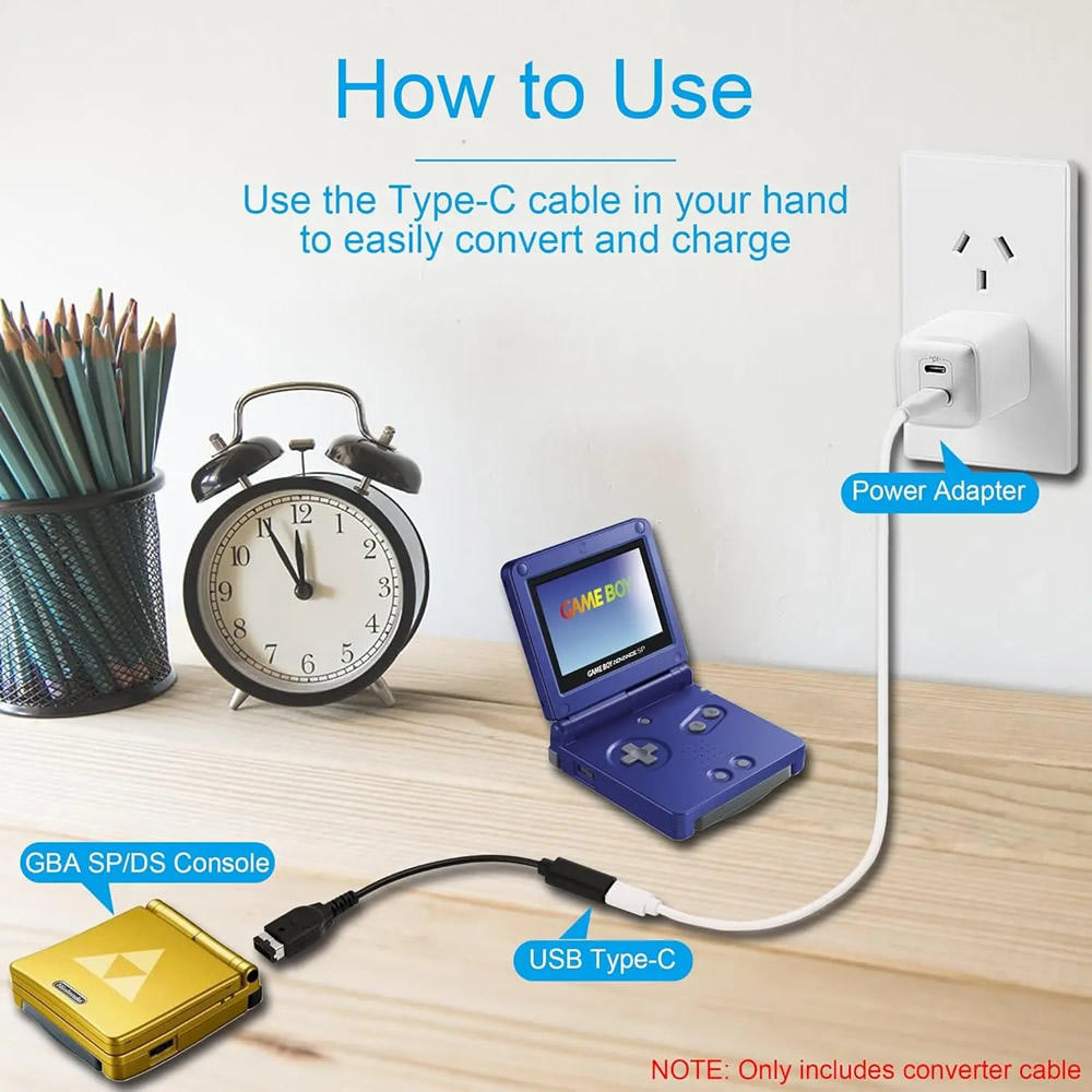 USB-C pour chargeur Gameboy Ad - Gaming Console Usb avis et prix