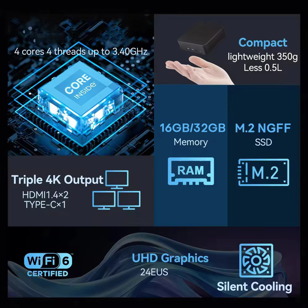 Mini PC portable Intel N150 20 - Gaming Console Mini avis et prix