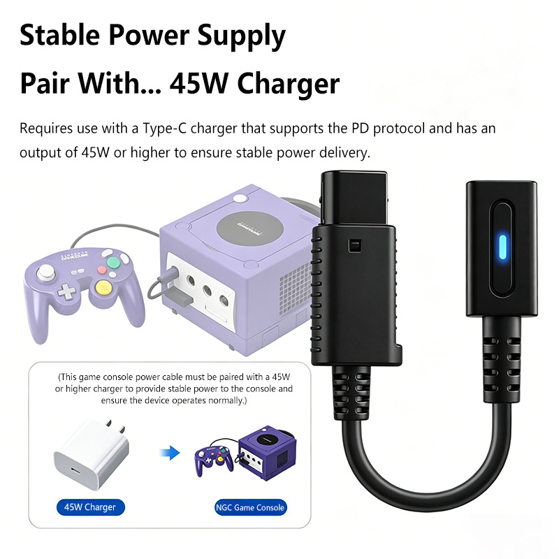 Câble de charge USB-C 45W PD d - Gaming Console Type avis et prix